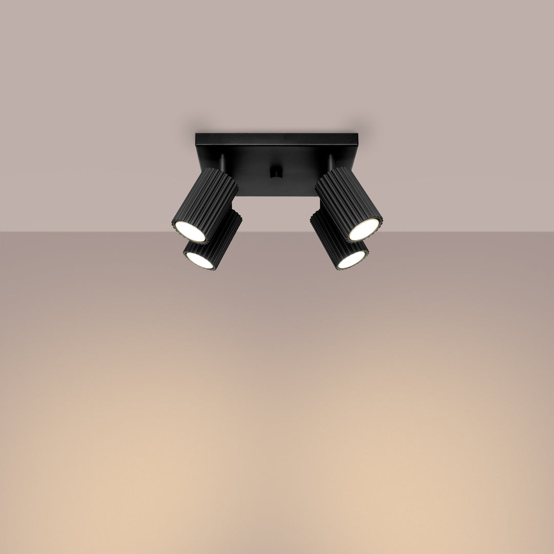 Plafoniera KARBON 4 negru
