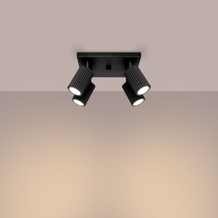 Plafoniera KARBON 4 negru