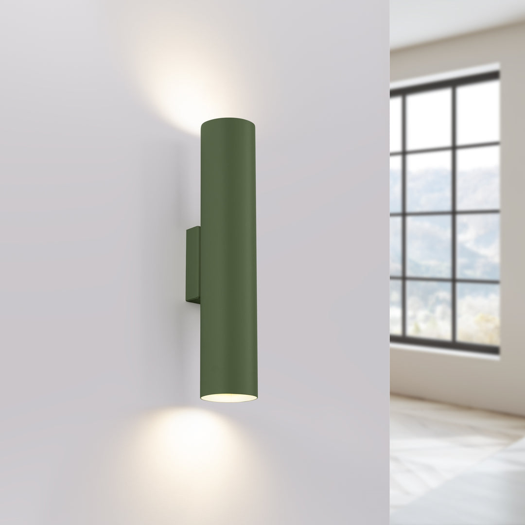 Aplica de perete tip spot cu lumina bidirectionala LAGOS 2 verde masliniu
