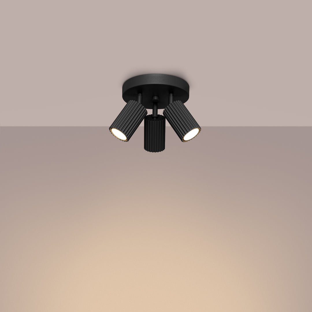 Plafoniera KARBON 3P negru