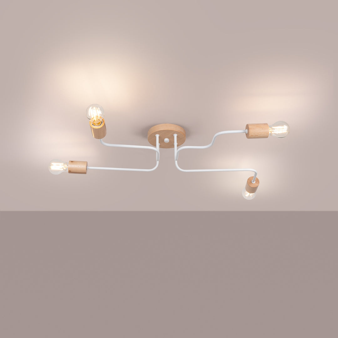 Candelabru TIMBO 4 alb