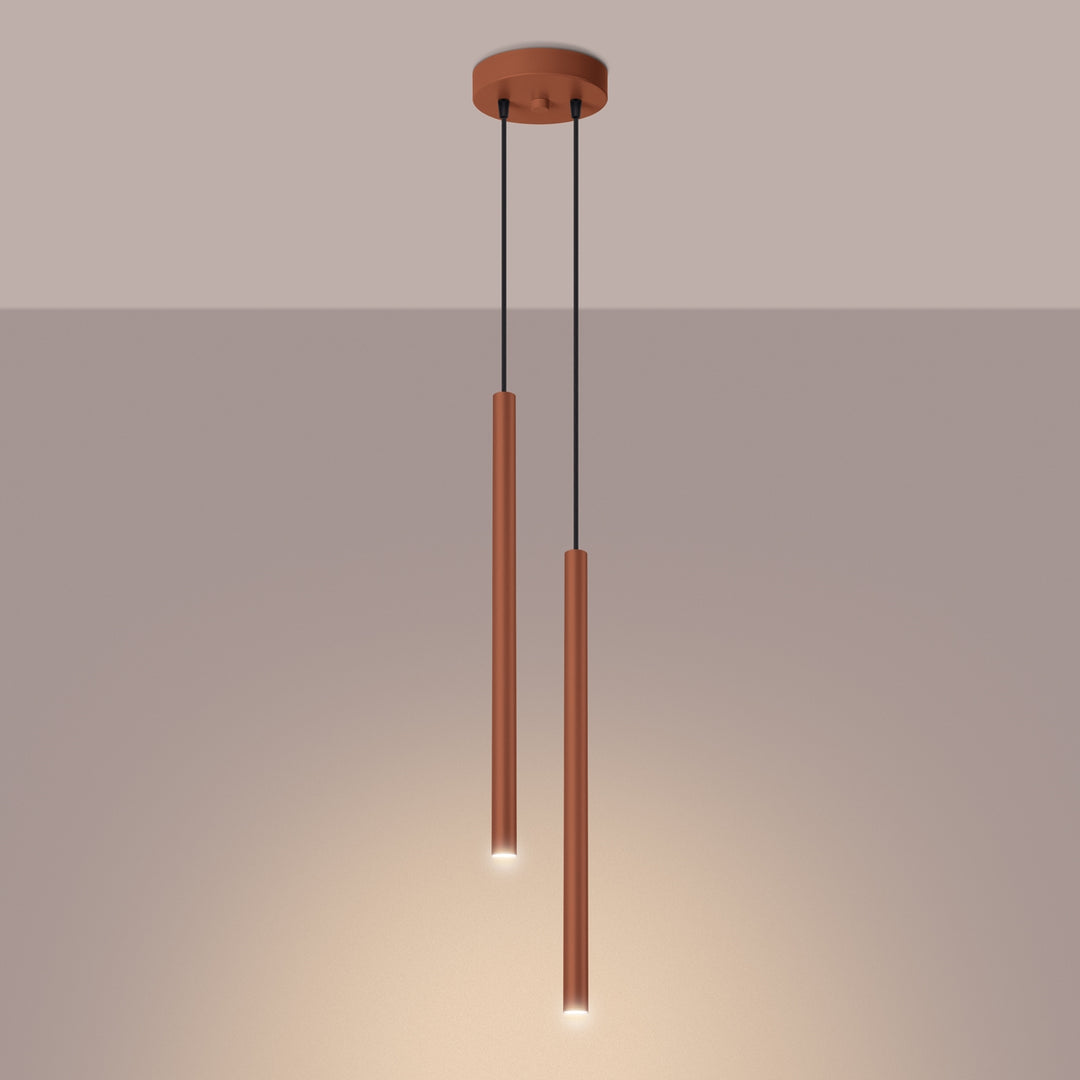 Lampa suspendata PASTELO 2 rosu ocru
