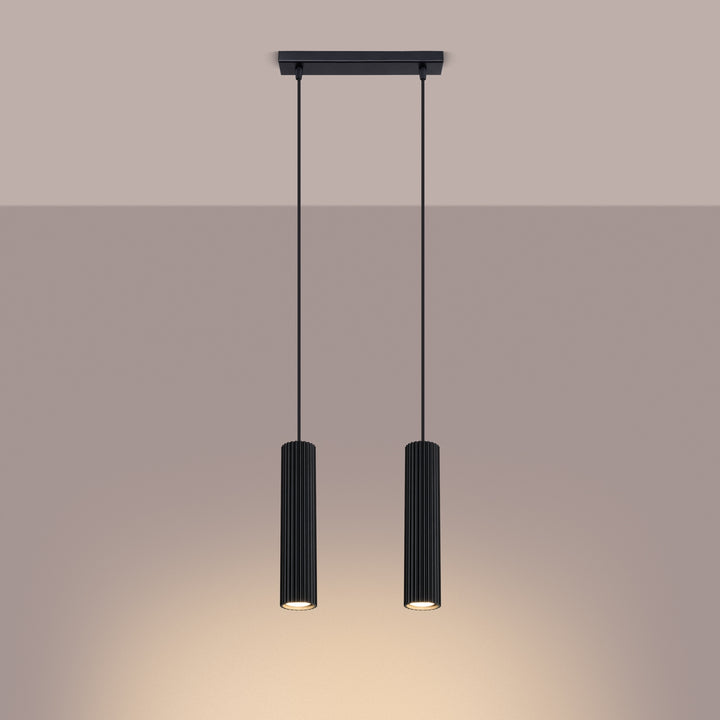 Lampa suspendata KARBON 2 negru