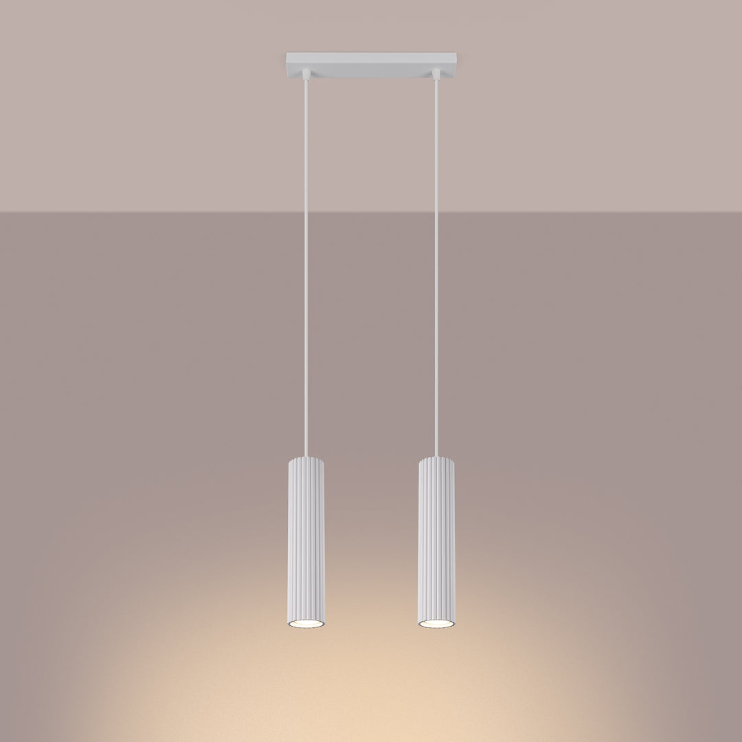 Lampa suspendata KARBON 2 alb