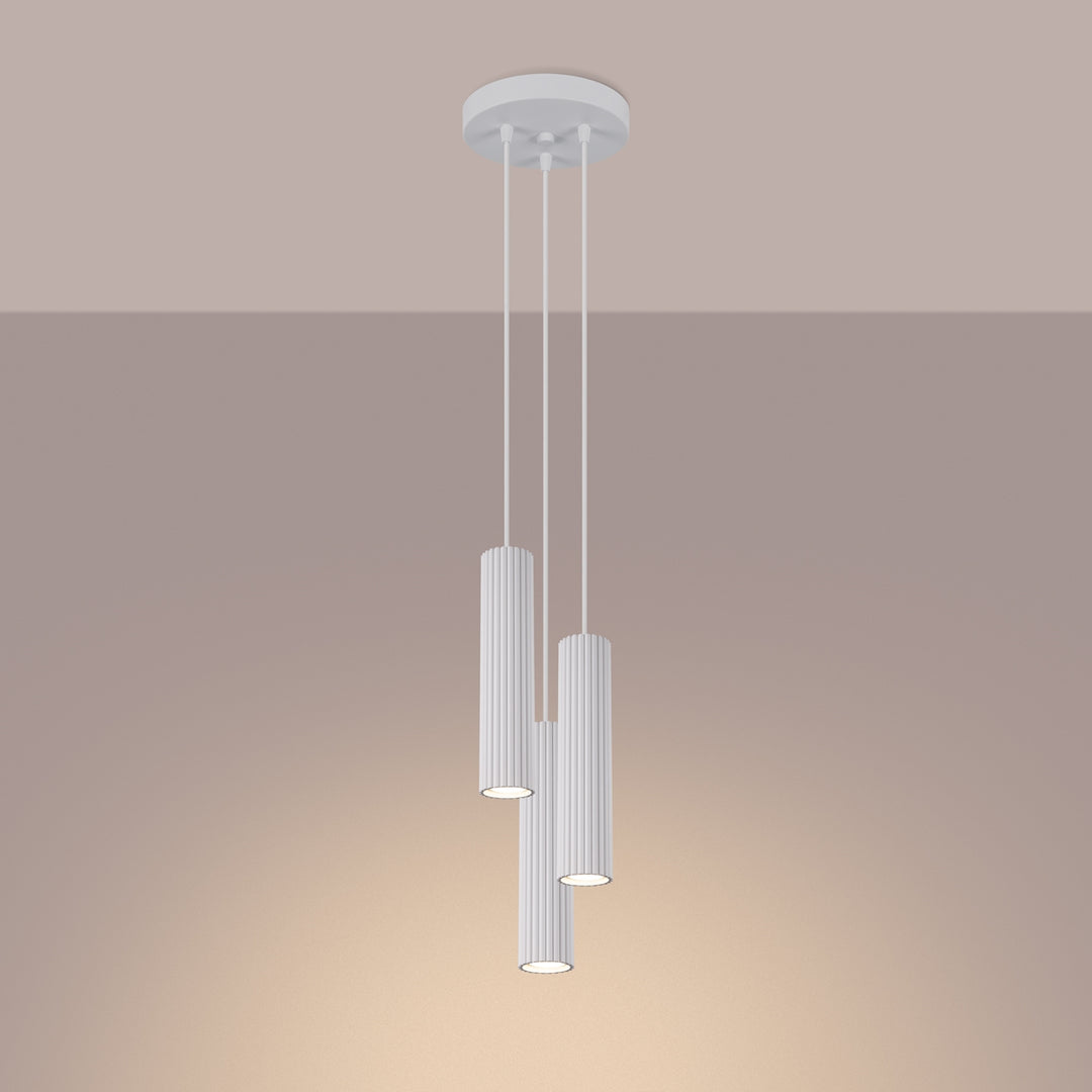 Lampa suspendata KARBON 3P alb