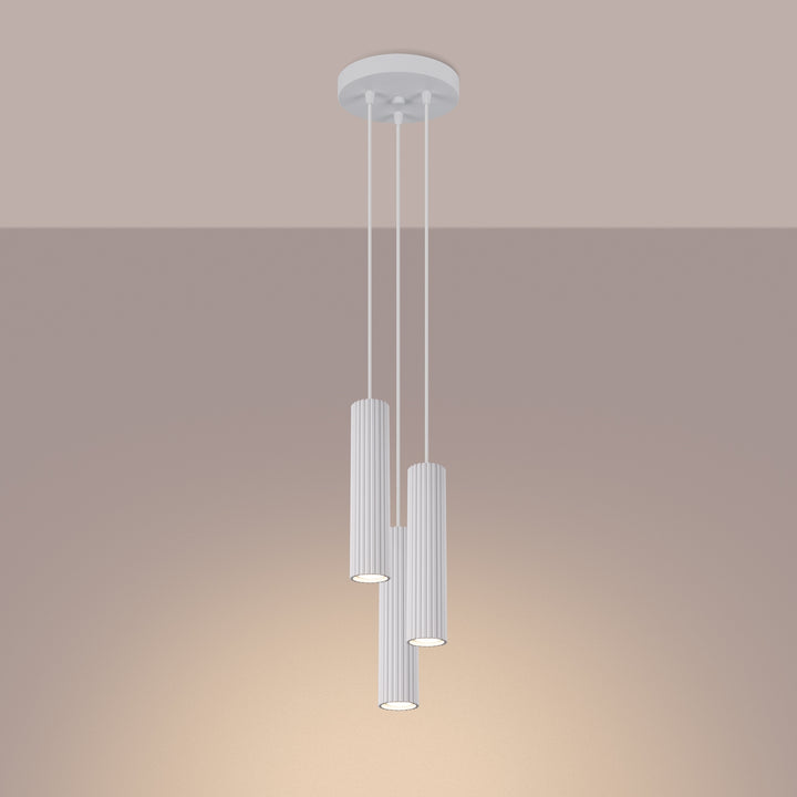 Lampa suspendata KARBON 3P alb
