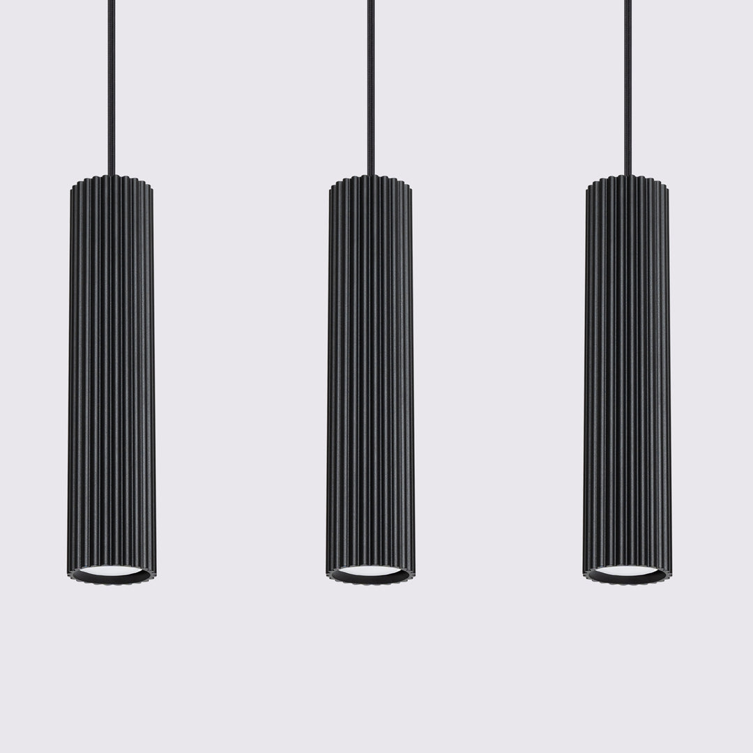Lampa suspendata KARBON 3L negru