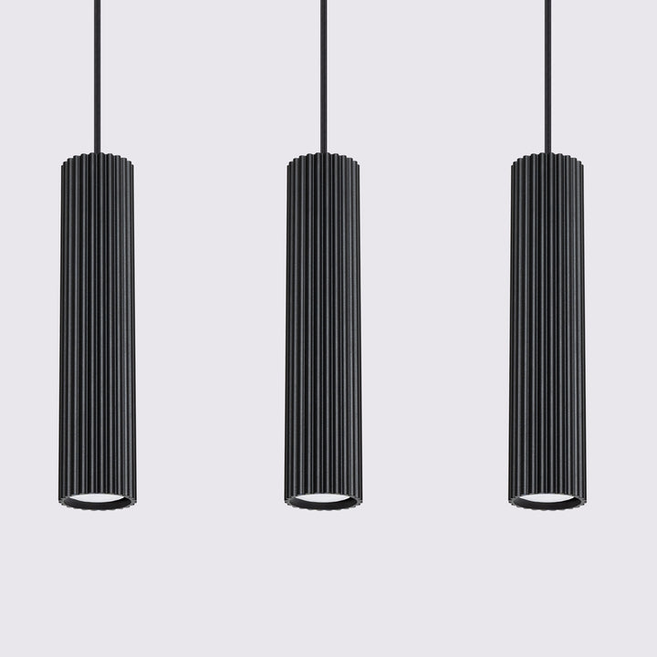Lampa suspendata KARBON 3L negru