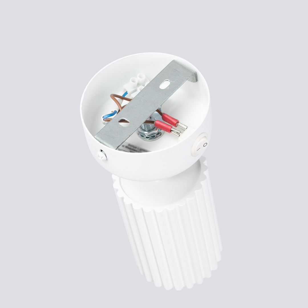 Lampa de perete KARBON alb cu intrerupator