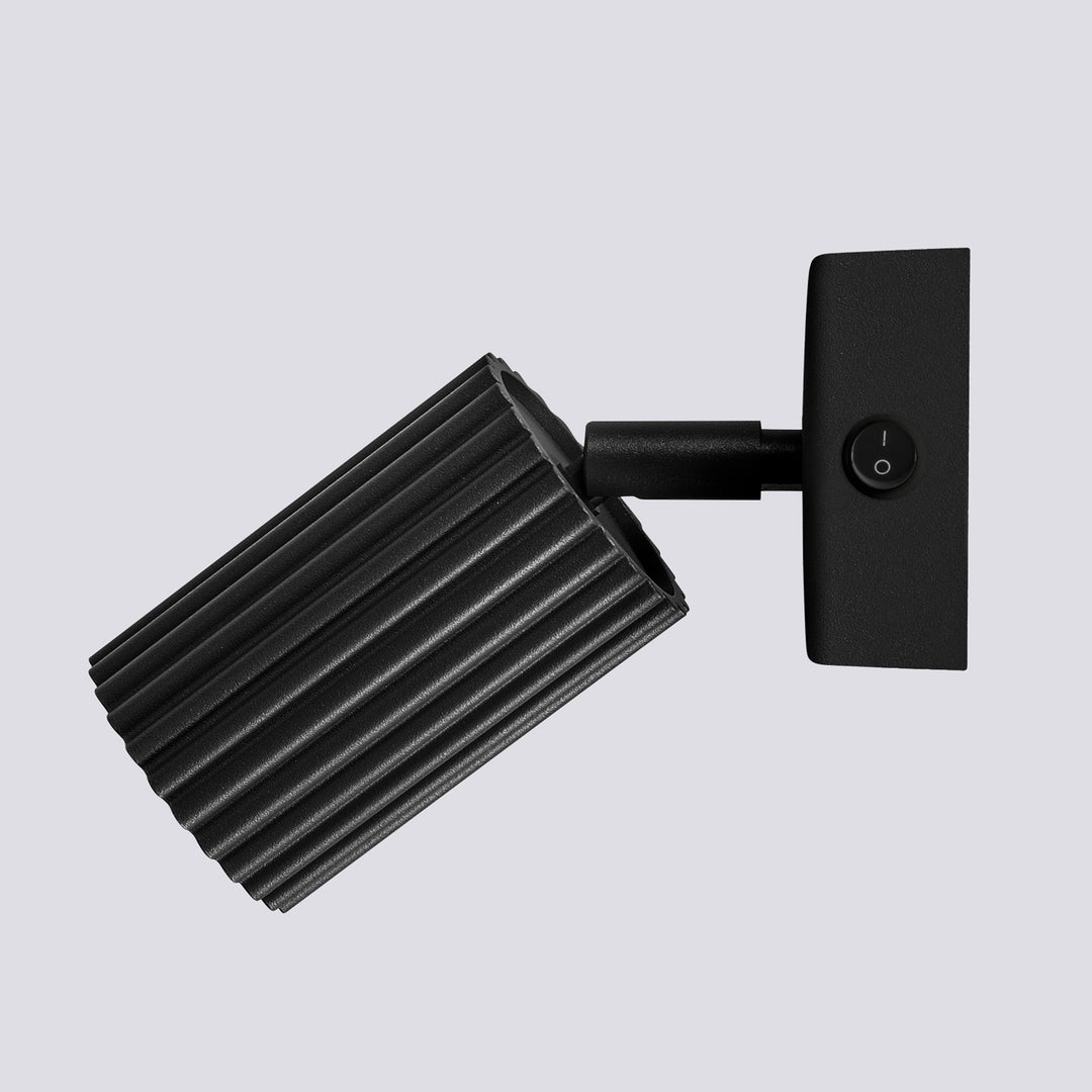 Lampa de perete KARBON negru cu un comutator