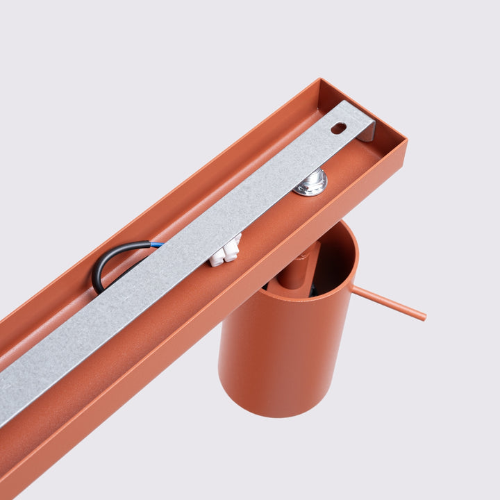 Plafoniera RING 4L rosu ocru
