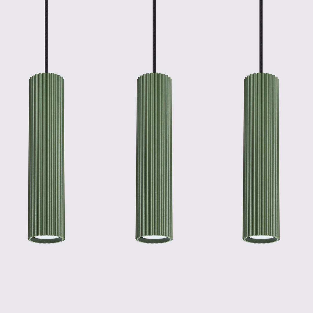 Lampa suspendata KARBON 3L verde masliniu