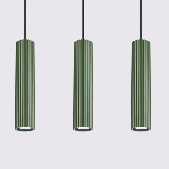 Lampa suspendata KARBON 3L verde masliniu