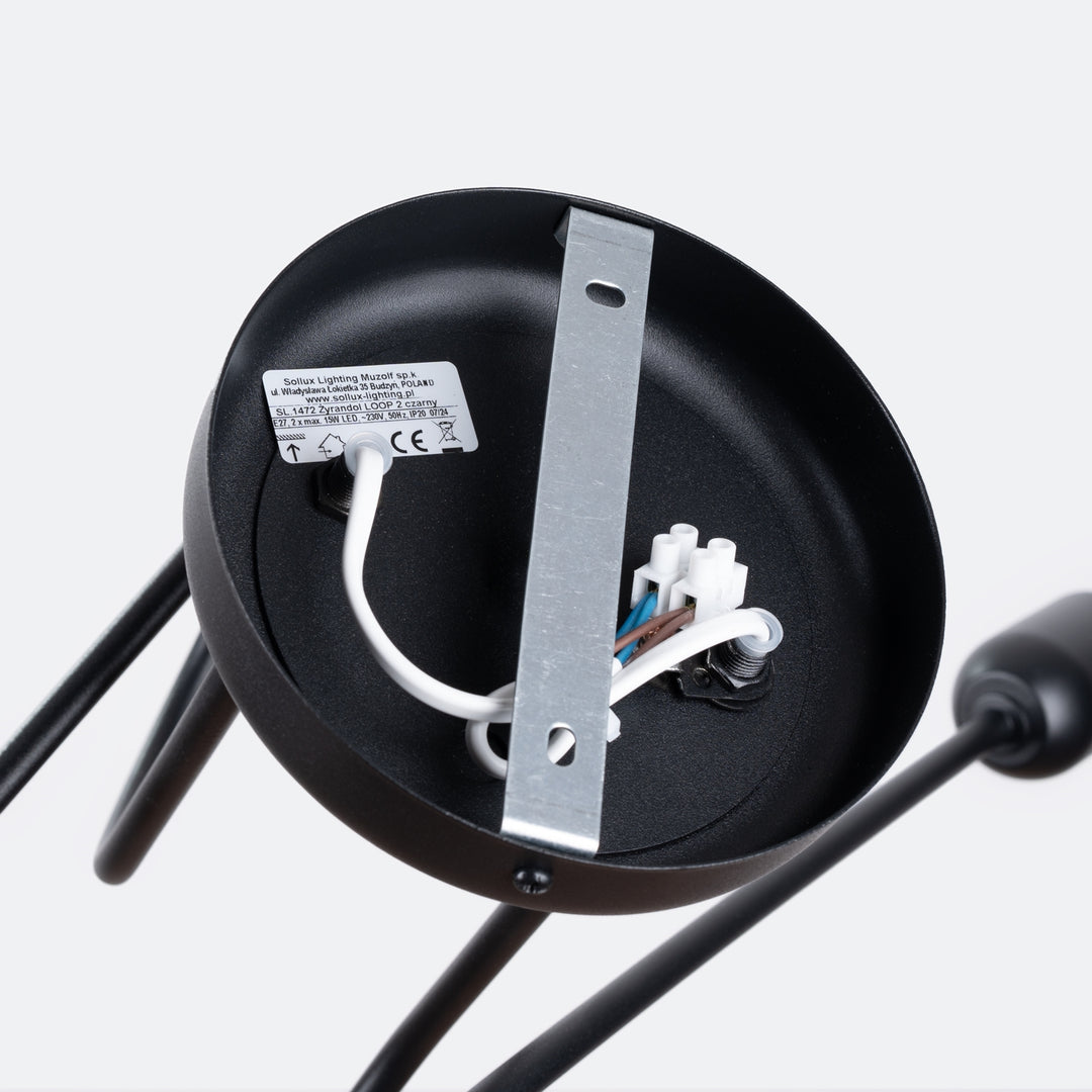 Lustra LOOP 2 negru