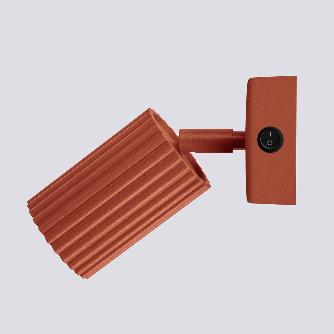 Lampa de perete KARBON rosu ocru cu un comutator