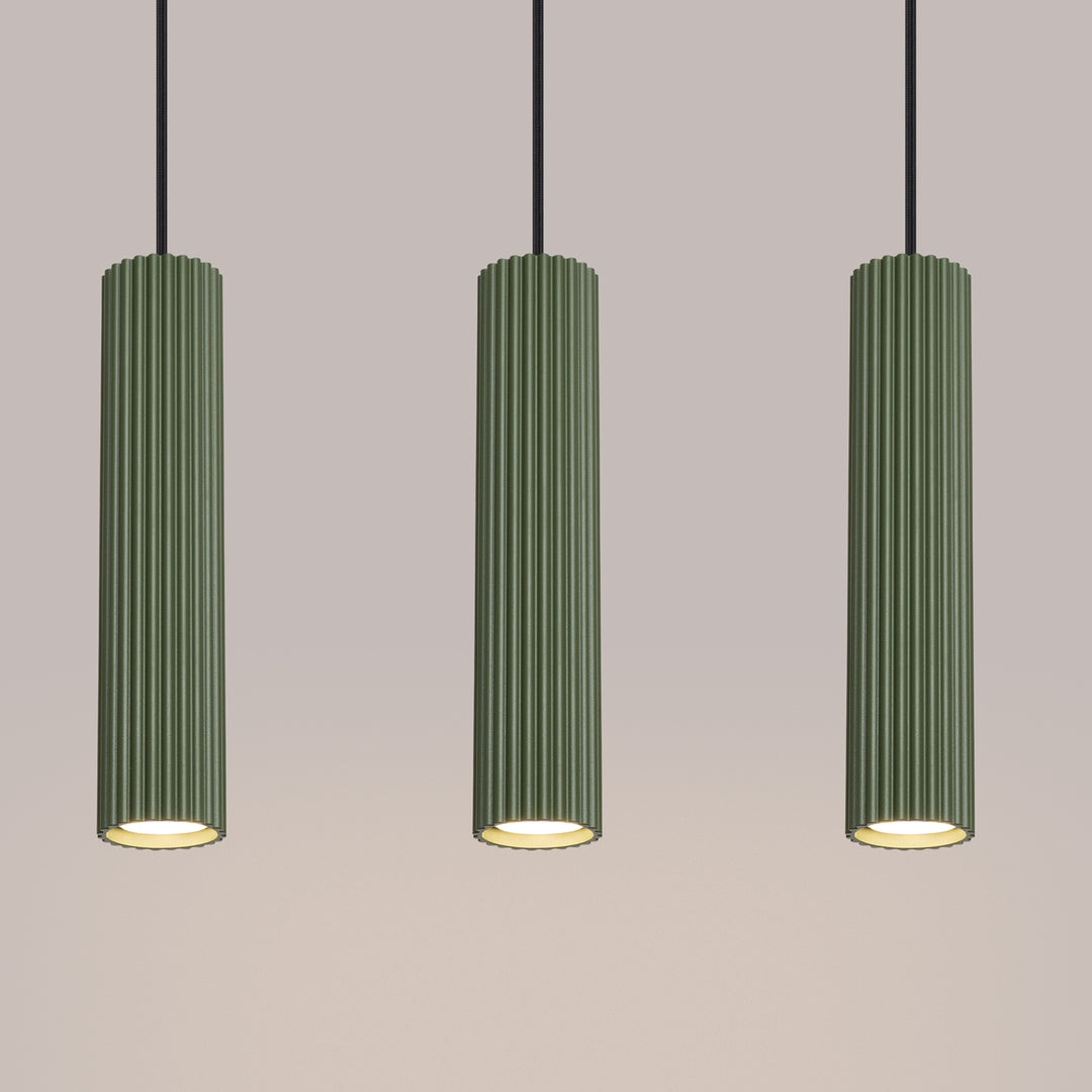 Lampa suspendata KARBON 3L verde masliniu