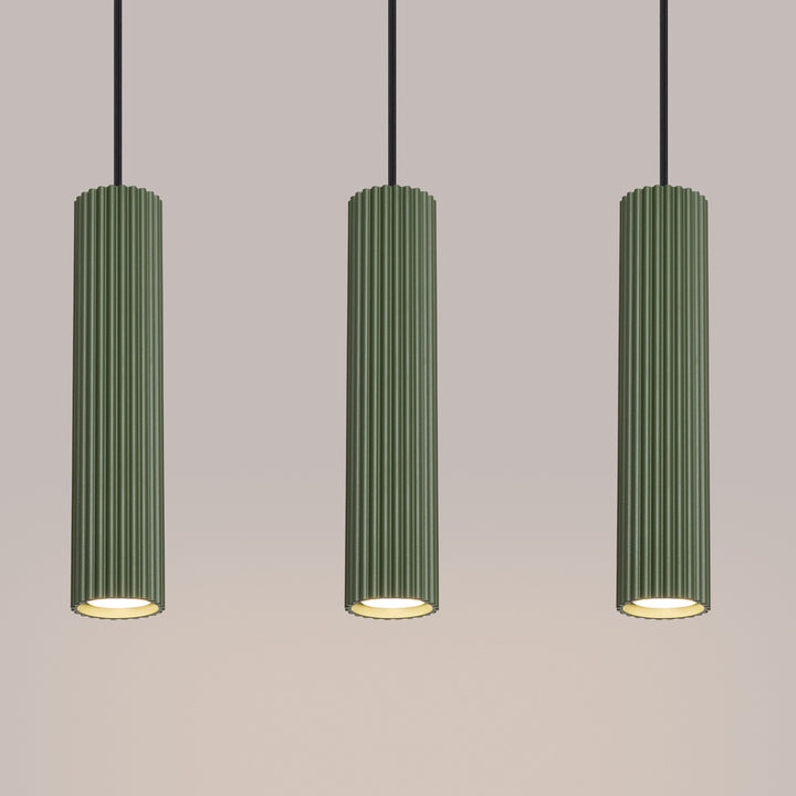 Lampa suspendata KARBON 3L verde masliniu