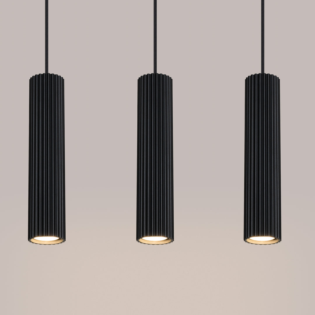 Lampa suspendata KARBON 3L negru