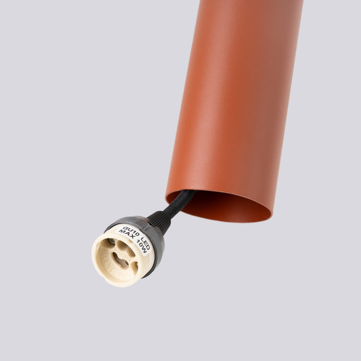 Lampa suspendata LAGOS 3L ocru rosu