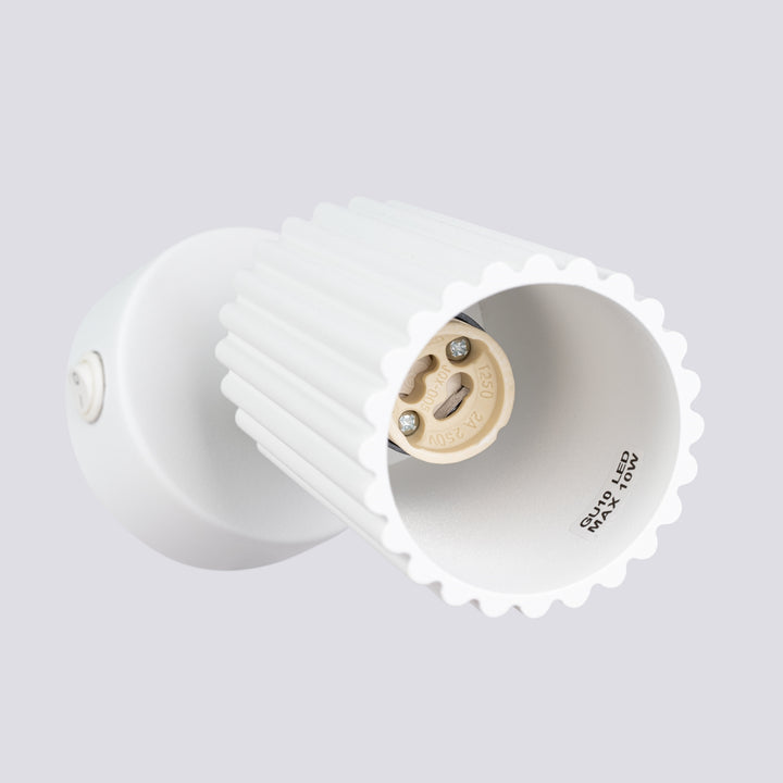 Lampa de perete KARBON alb cu intrerupator