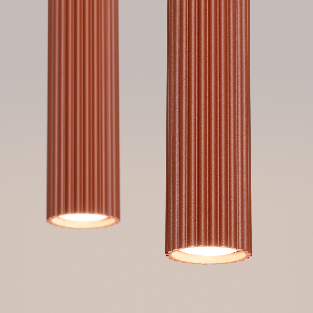 Lampa suspendata KARBON 2 rosu ocru