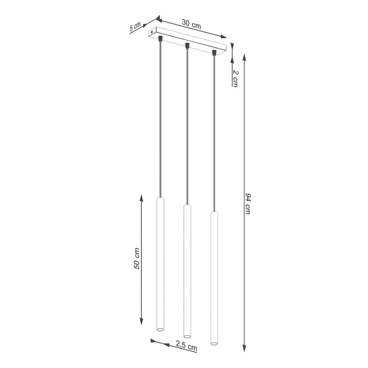 Lampa suspendata PASTELO 3 bej