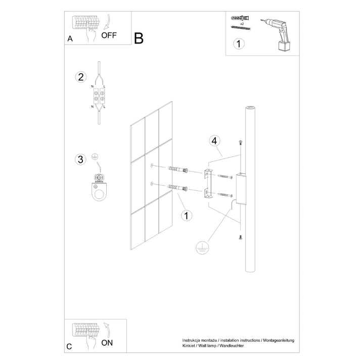 Lampa de perete PASTELO 2 bej