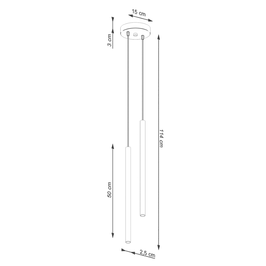 Lampa suspendata PASTELO 2 rosu ocru