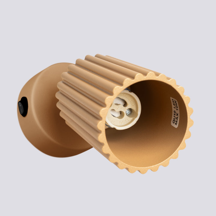 Lampa de perete KARBON aurie cu intrerupator