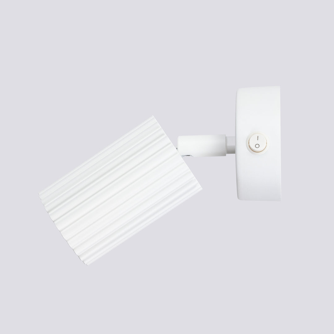 Lampa de perete KARBON alb cu intrerupator