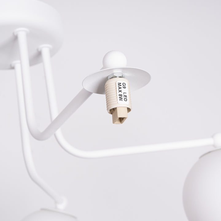Candelabru ASTRAL 5 alb