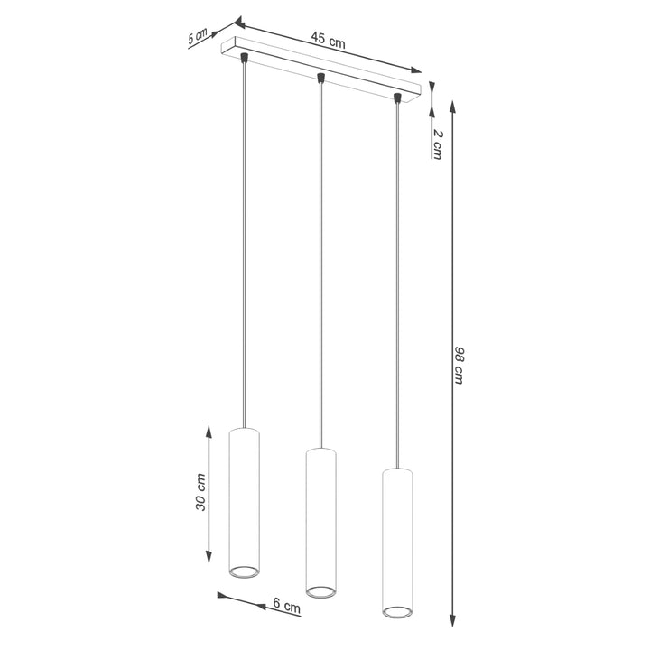 Lampa suspendata LAGOS 3L verde masliniu