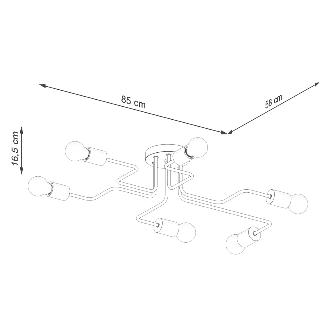 Candelabru TIMBO 6 negru