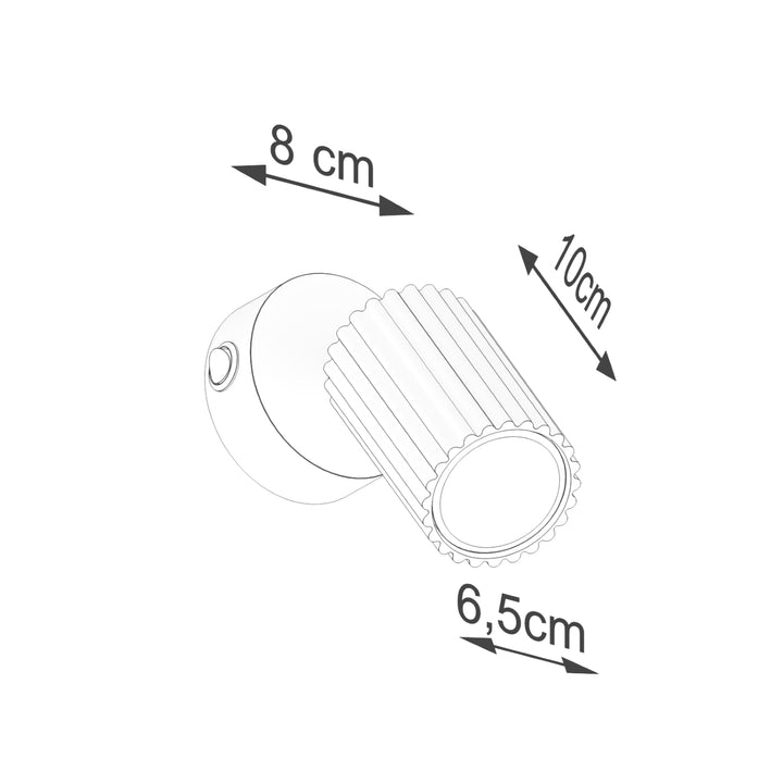 Lampa de perete KARBON rosu ocru cu un comutator