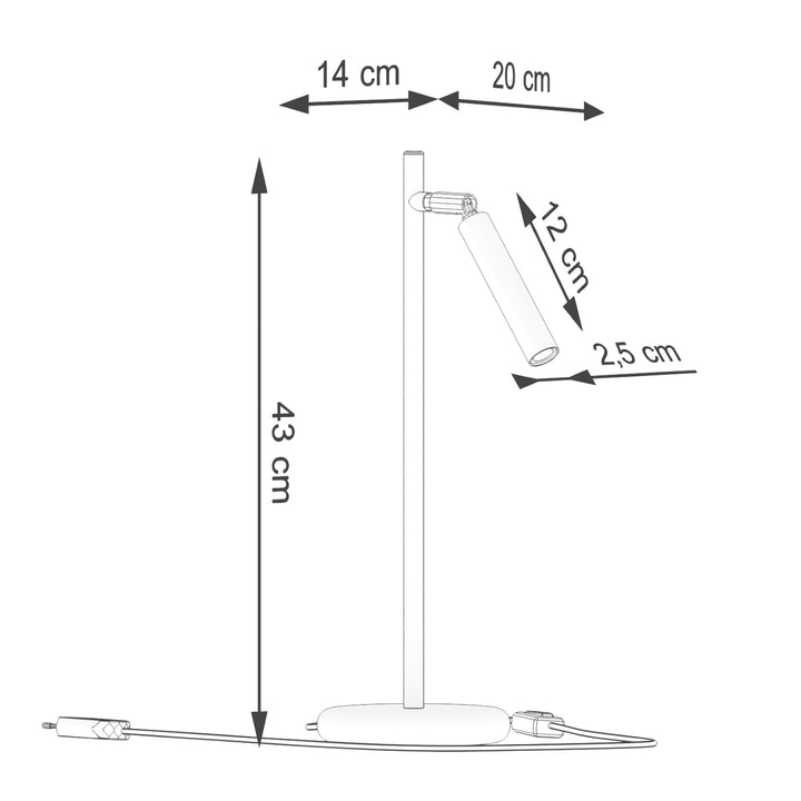 Lampa de birou PASTELO alb