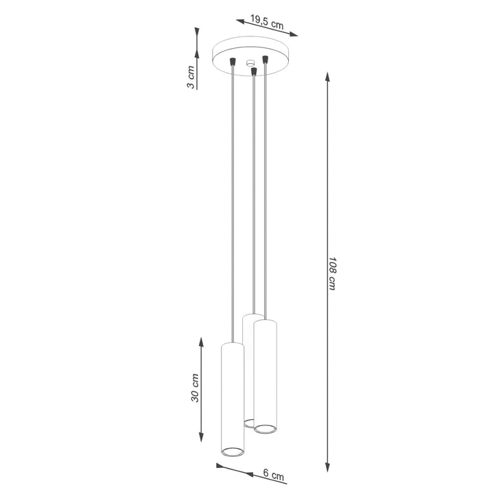 Lampa suspendata LAGOS 3P bej