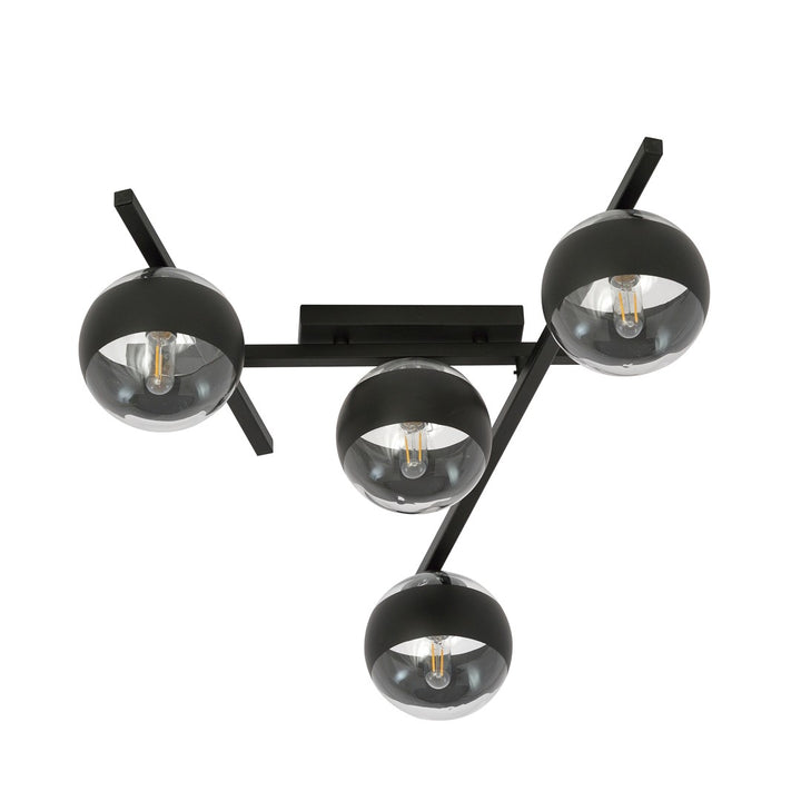 Plafoniera SMART 4 neagra cu dungi