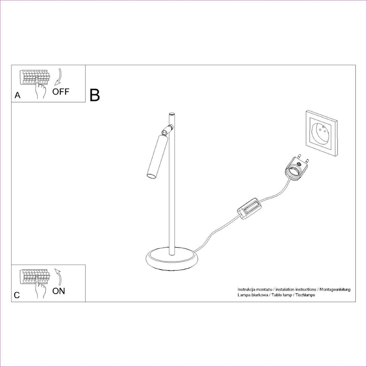 Lampa de birou PASTELO alb