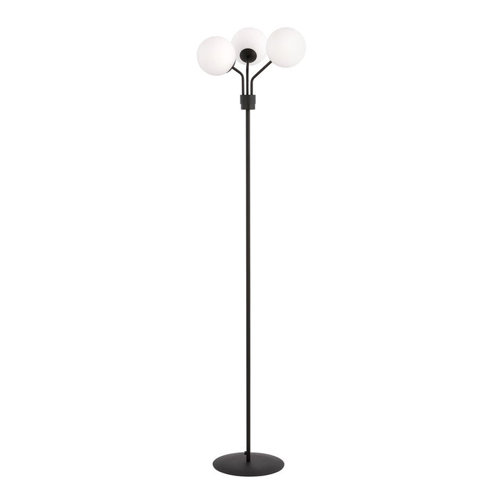 Lampa de podea NOVA LP3 BLACK/OPAL