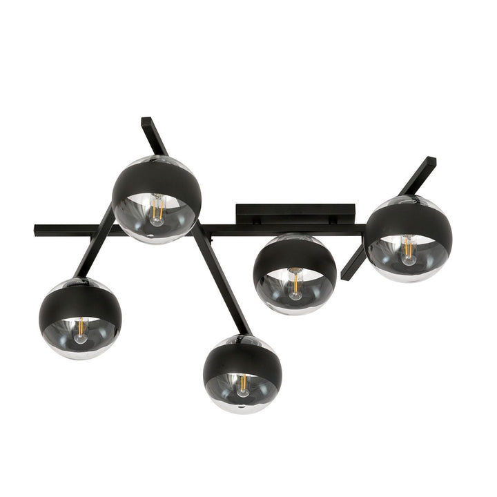 Plafoniera SMART 5 neagra cu dungi