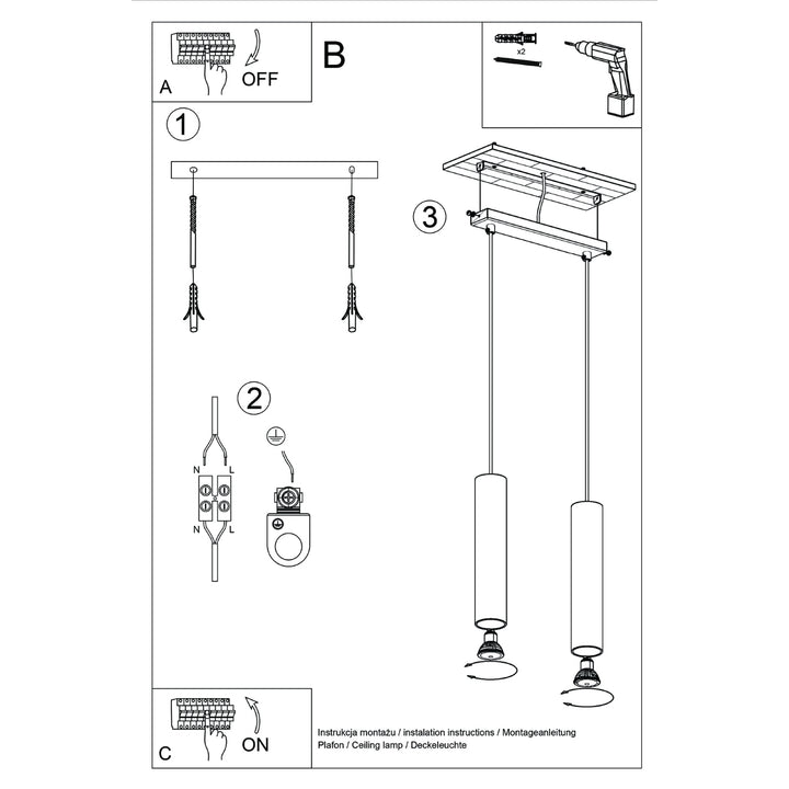 Lampa suspendata LAGOS 2 verde masliniu