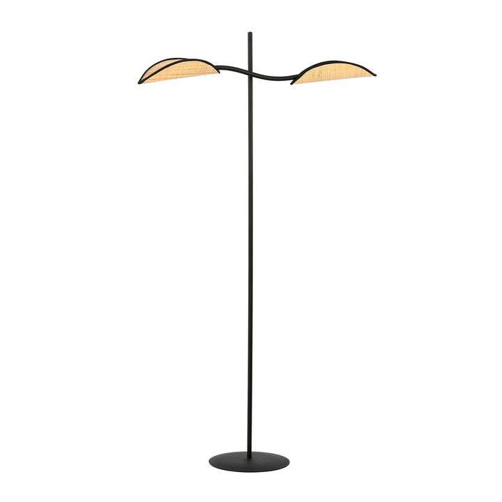 Lampa de podea LOTUS LP2 BLACK/RATTAN