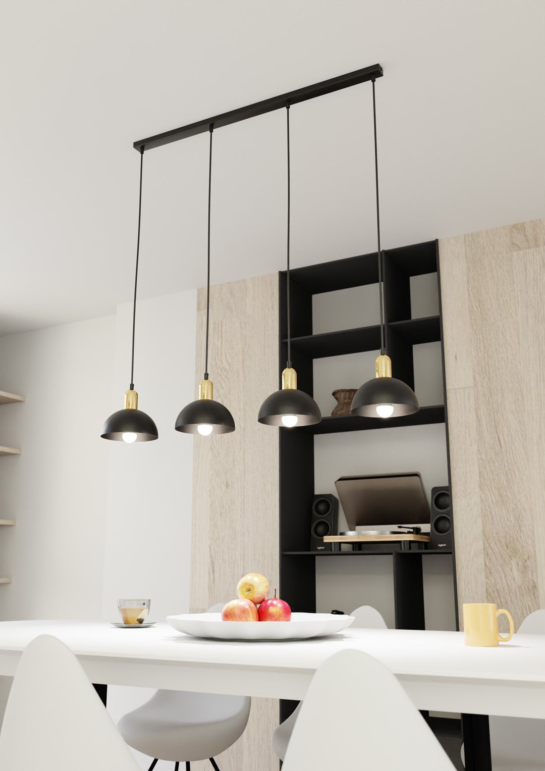 Lustra suspendata MOTO 4 neagra