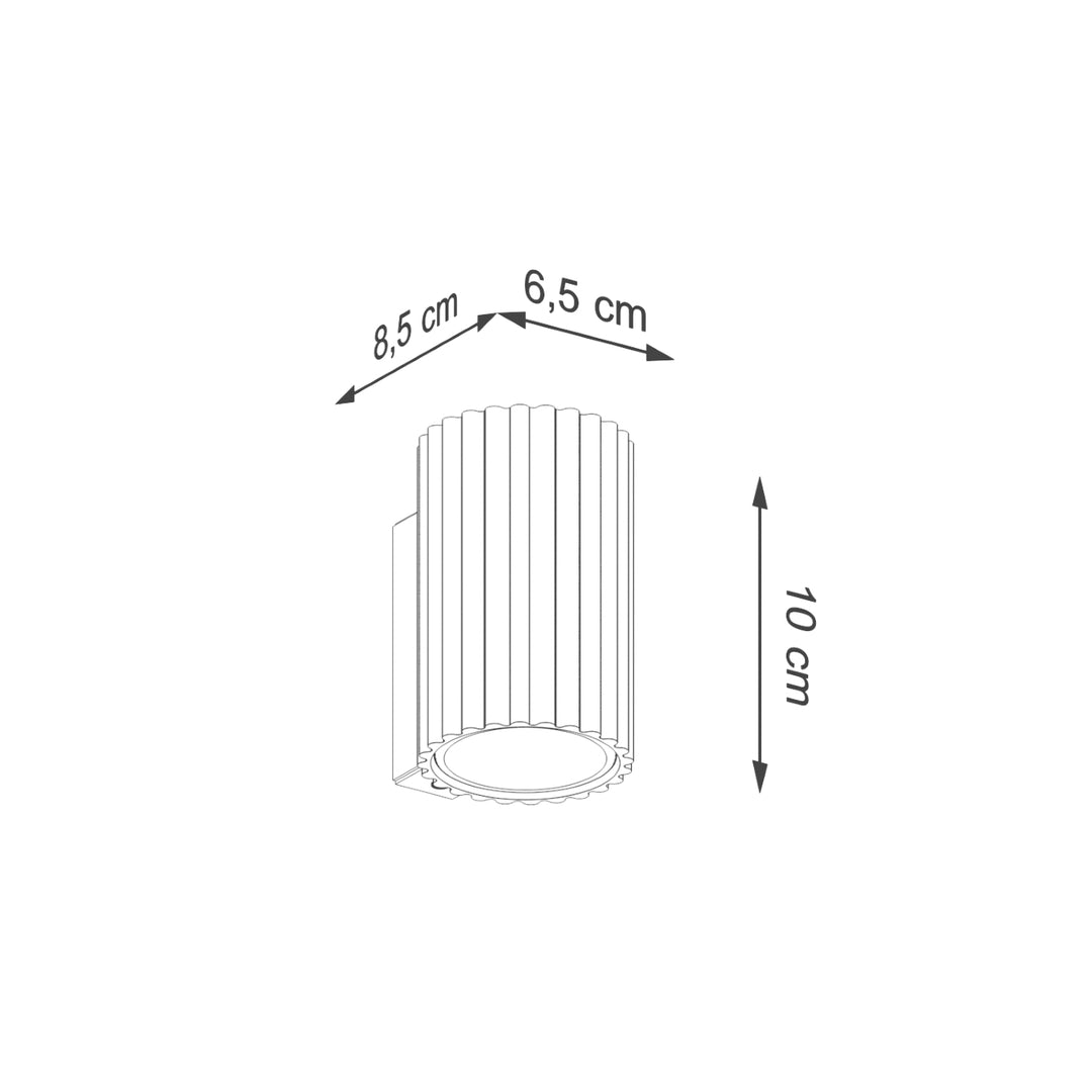 Lampa de perete KARBON 10 alb
