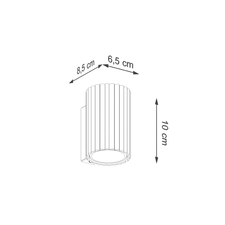 Lampa de perete KARBON 10 alb