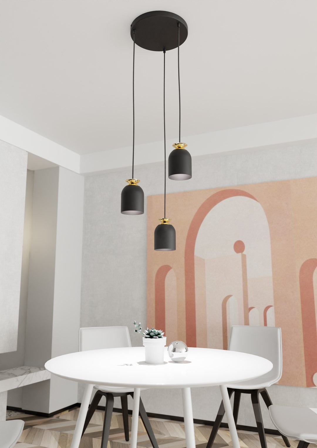 Lustra suspendata TARGET 3 PREM neagra