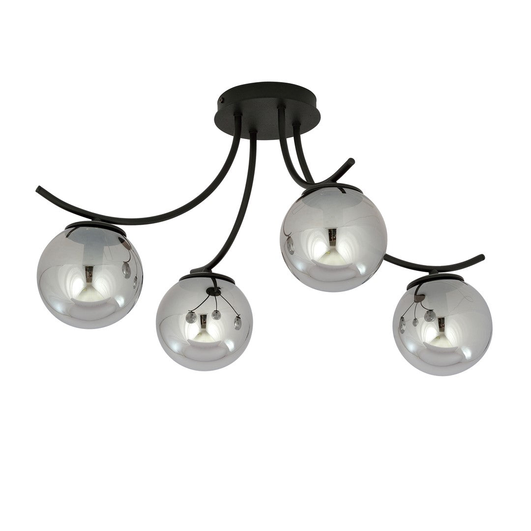 Lustra BOSTON 4 neagra/grafit
