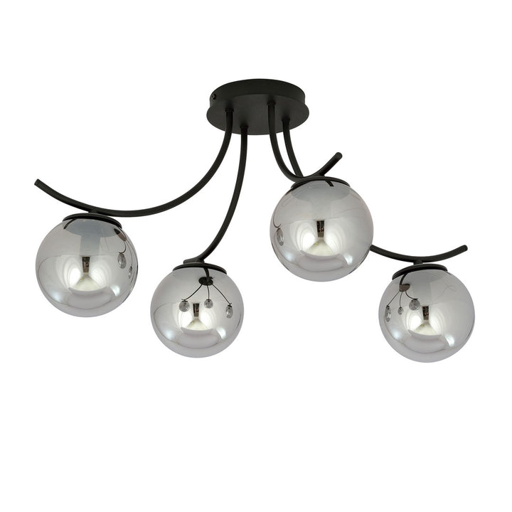 Lustra BOSTON 4 neagra/grafit