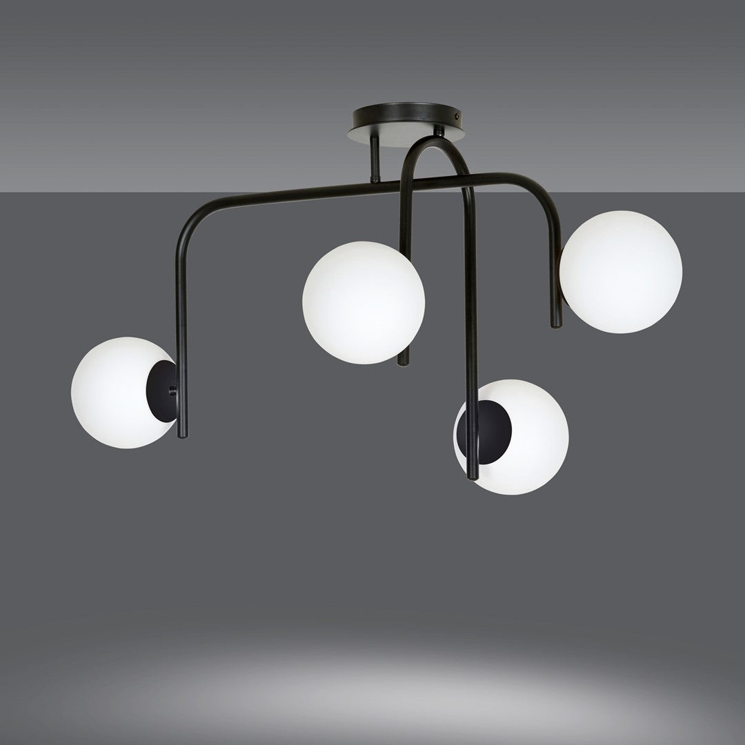 Plafoniera KALF 4B neagra