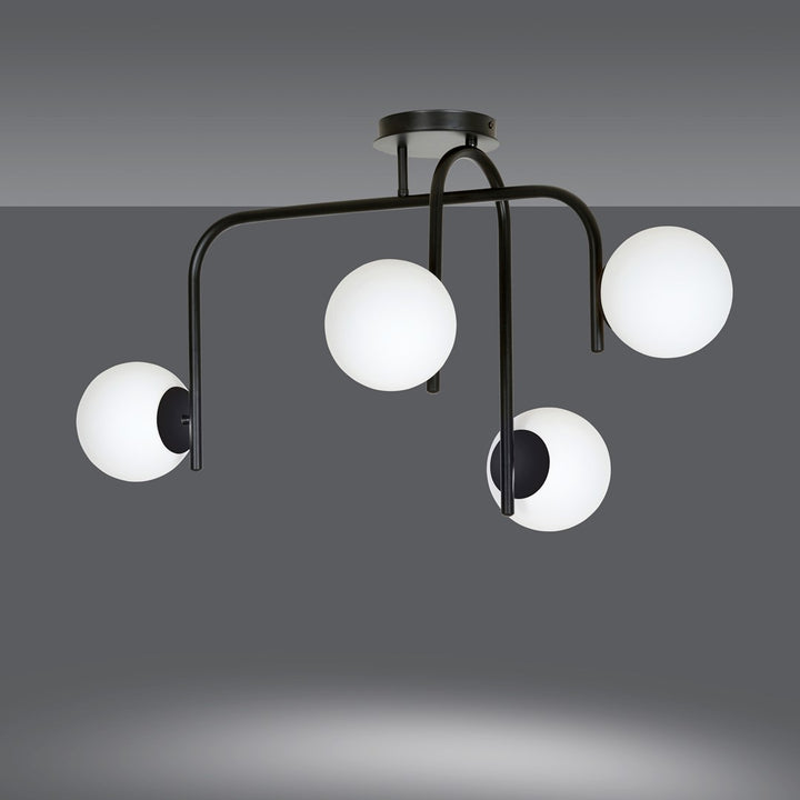 Plafoniera KALF 4B neagra